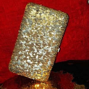 Woman's Gold & Silver Sequin I.D Clutch